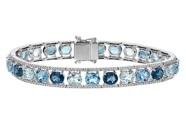 K225-84381: BRACELET 16.54 BLUE TOPAZ 17.78 TGW
