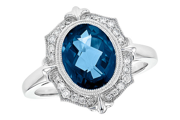 K226-80744: LDS RG 3.00 LONDON BLUE TOPAZ 3.16 TGW