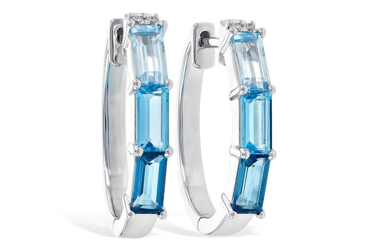 K309-48962: EARR 2.51 BLUE TOPAZ 2.55 TGW