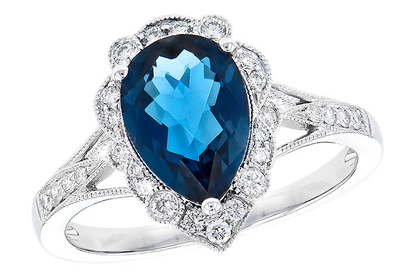 K309-52626: LDS RG 2.25 LONDON BLUE TOPAZ 2.47 TGW (10x7 PS)