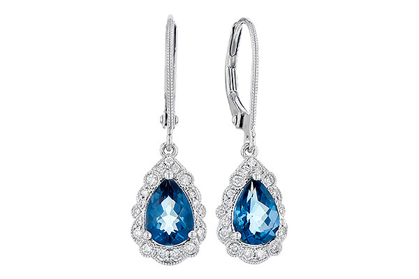 K309-53544: EARR 1.48 TW LONDON BLUE TOPAZ 1.63 TGW