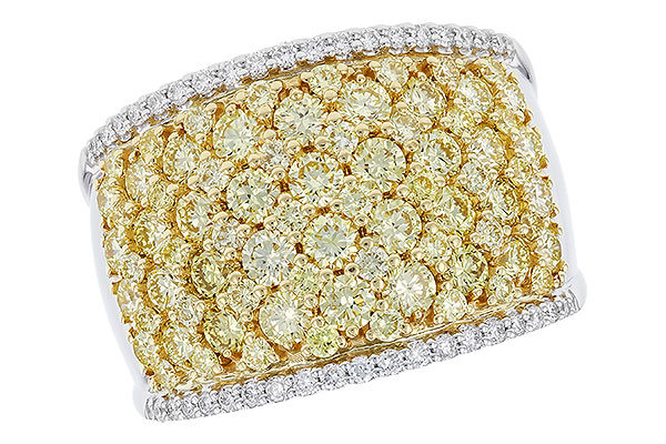 K310-39862: LDS DIA WED RG 2.19 YELLOW DIAS 2.37 TW