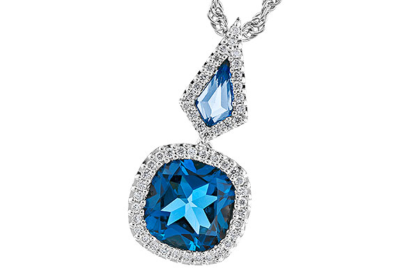 K310-40744: NECK 2.24 TW LONDON BLUE TOPAZ 2.40 TGW