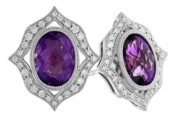 K310-43526: EARR 2.12 TW AMETHYST 2.36 TGW (8x6 MM AMY)