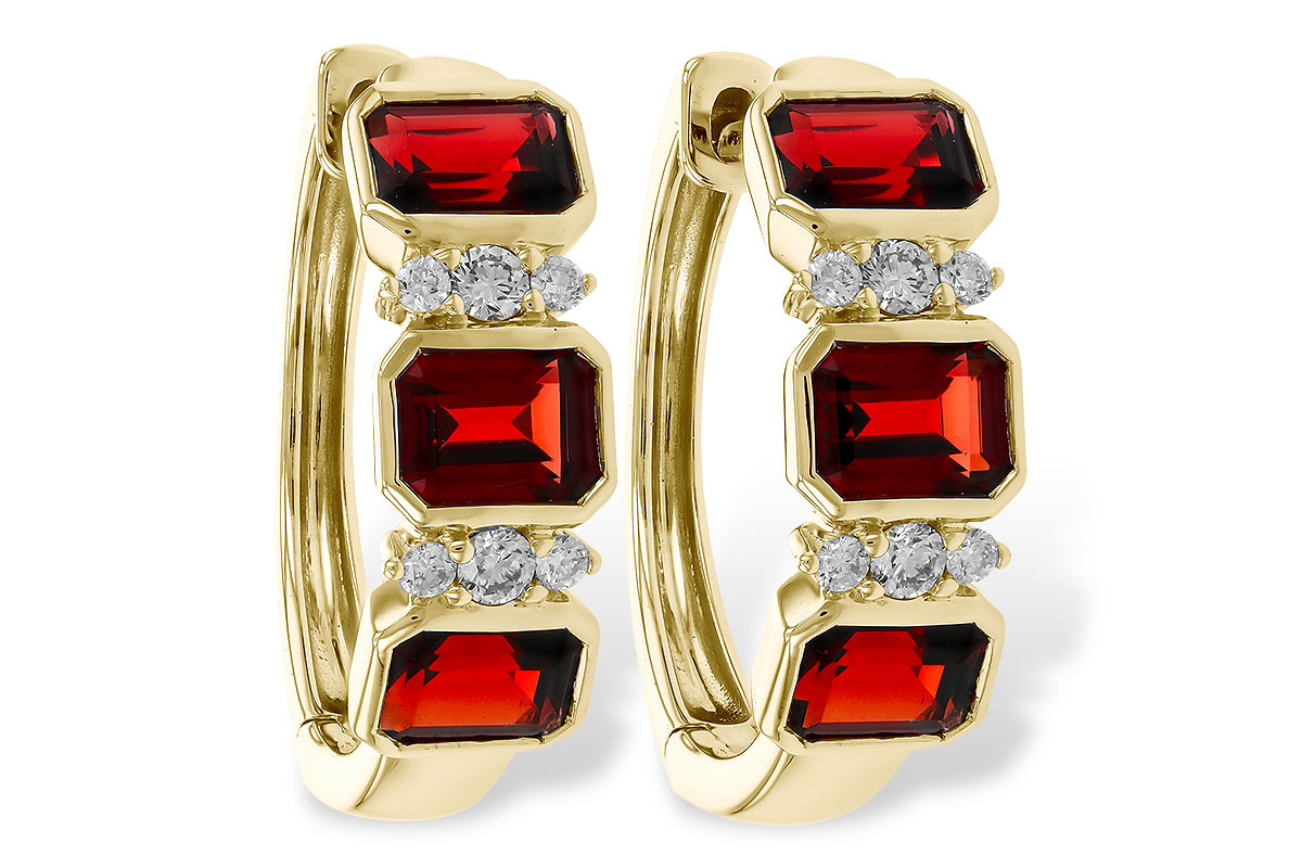 K311-29881: EARRING 1.50 TW GARNET 1.61 TGW