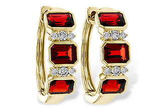 K311-29881: EARRING 1.50 TW GARNET 1.61 TGW