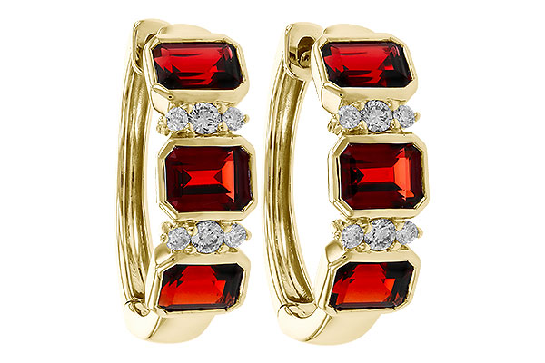 K311-29881: EARRING 1.50 TW GARNET 1.61 TGW