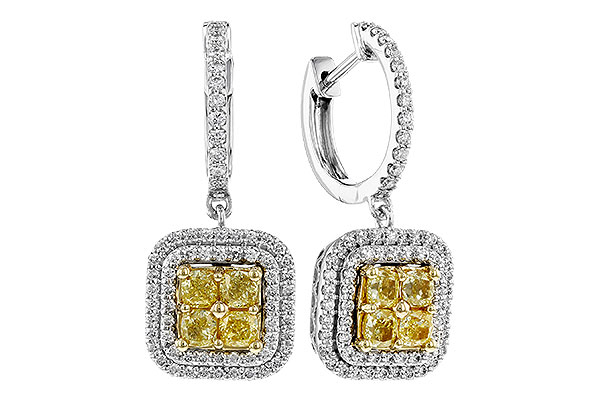 K311-30781: EARR 1.04 FANCY YELLOW DIAMONDS 1.62 TW