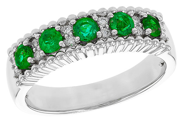 K311-36262: LDS WED RG .48 TW EMERALD .60 TGW