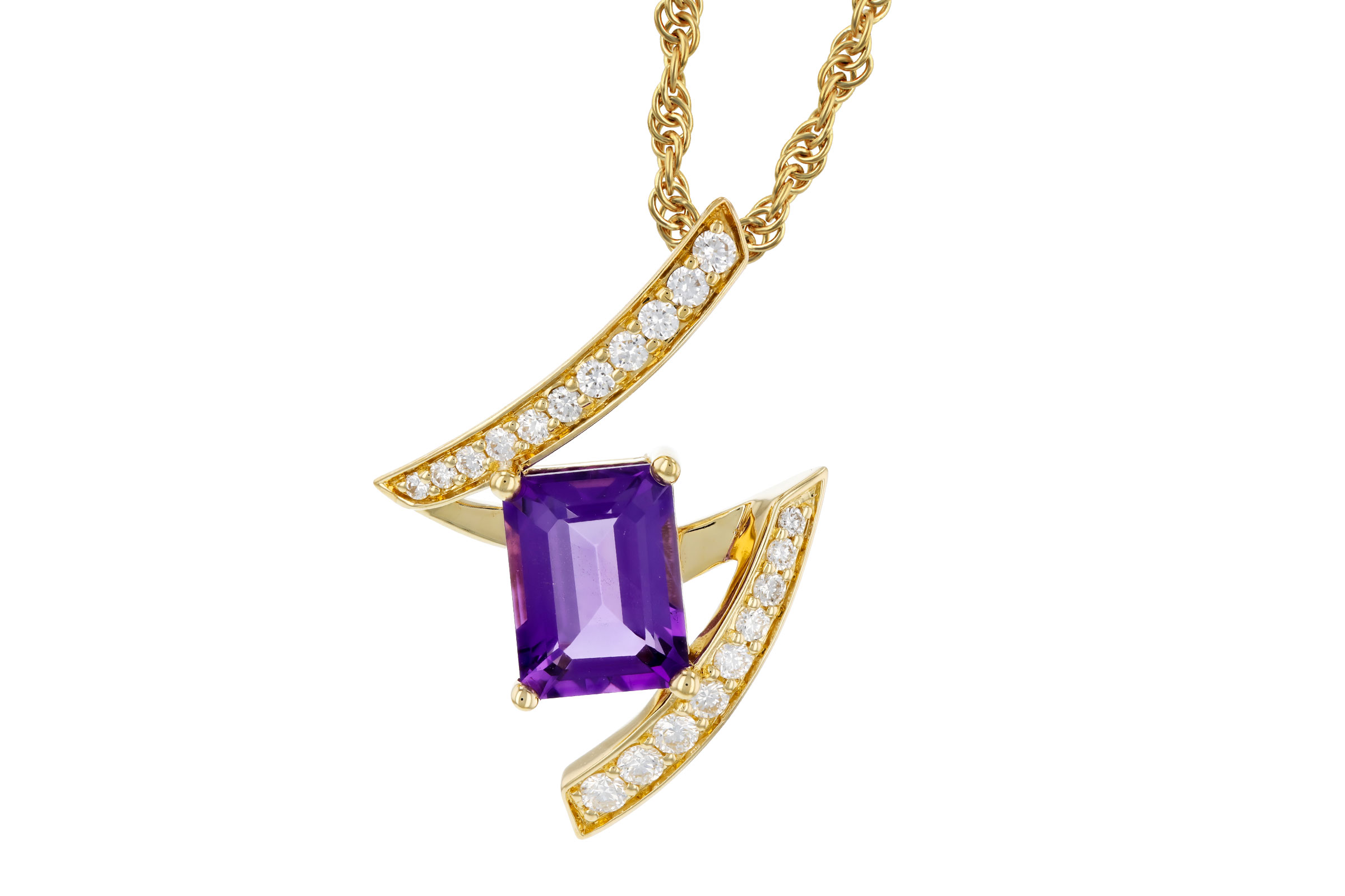 K312-21699: NECKLACE 1.36 AMETHYST 1.56 TGW (8x6MM AMY)