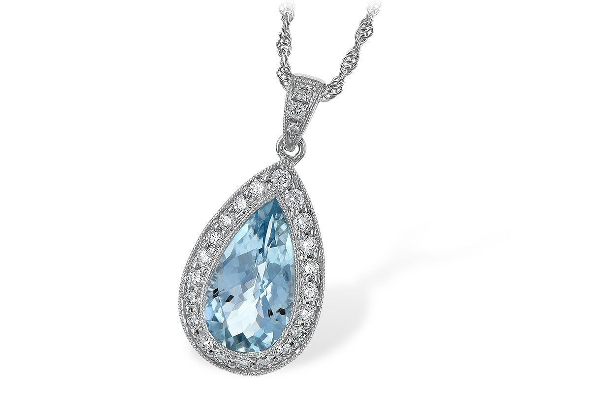 L042-27171: NECKLACE 2.20 AQUA 2.55 TGW