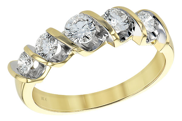 L129-52553: LDS DIA WED RING .75 TW