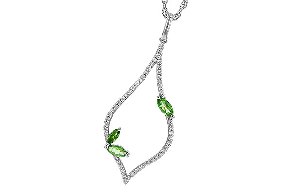 L226-79899: NECK .35 GREEN GARNET .55 TGW