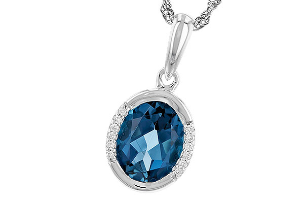 L310-40799: NECK 1.90 TW LONDON BLUE TOPAZ 1.93 TGW (9x7 LBT)