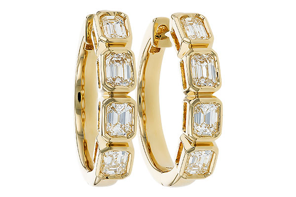 L310-42553: EARRINGS 1.10 TW EMERALD CUTS