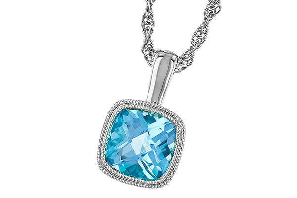 L310-42635: NECKLACE 1.10 CT BLUE TOPAZ