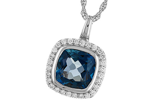 L310-43490: NECK 3.85 LONDON BLUE TOPAZ 4.15 TGW (9MM LBT)