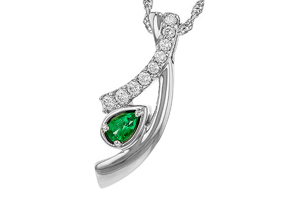 L311-33471: NECKLACE .17 EMERALD .34 TGW (5x3 EMER)
