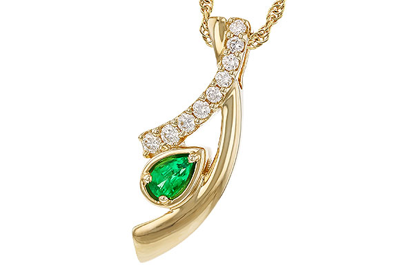 L311-33471: NECKLACE .17 EMERALD .34 TGW (5x3 EMER)
