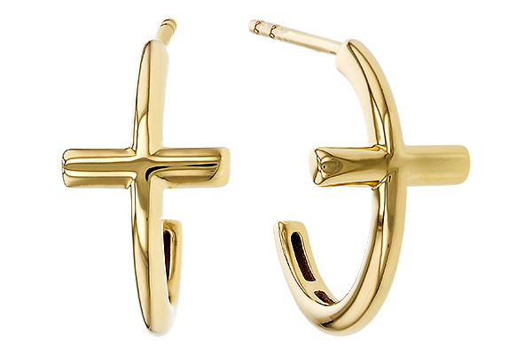 L311-35290: GOLD EARRINGS (14MM)
