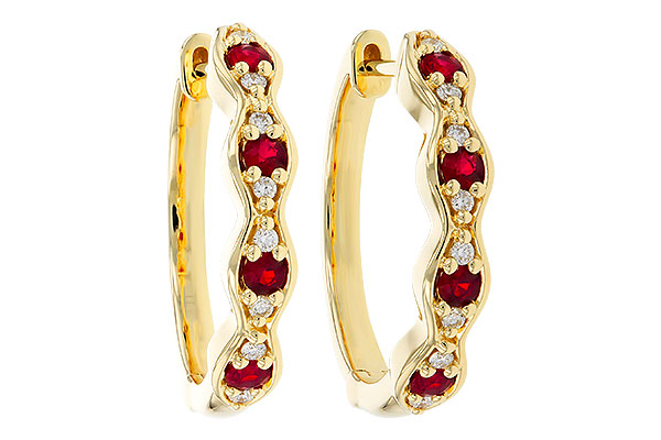 L311-36199: EARRINGS .28 TW RUBY .34 TGW