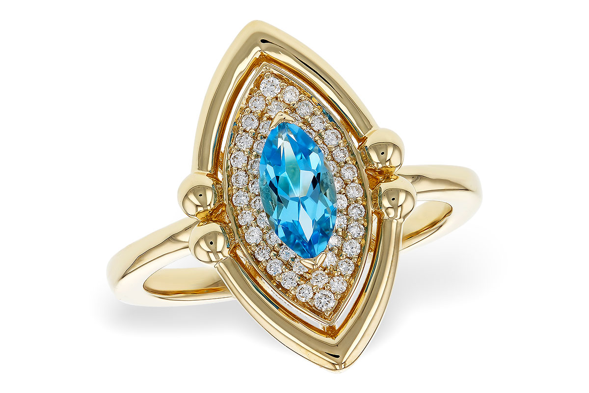 L311-36208: LDS RG .54 BLUE TOPAZ .70 TGW (8x4MM BT)