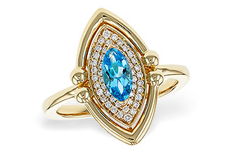 L311-36208: LDS RG .54 BLUE TOPAZ .70 TGW (8x4MM BT)