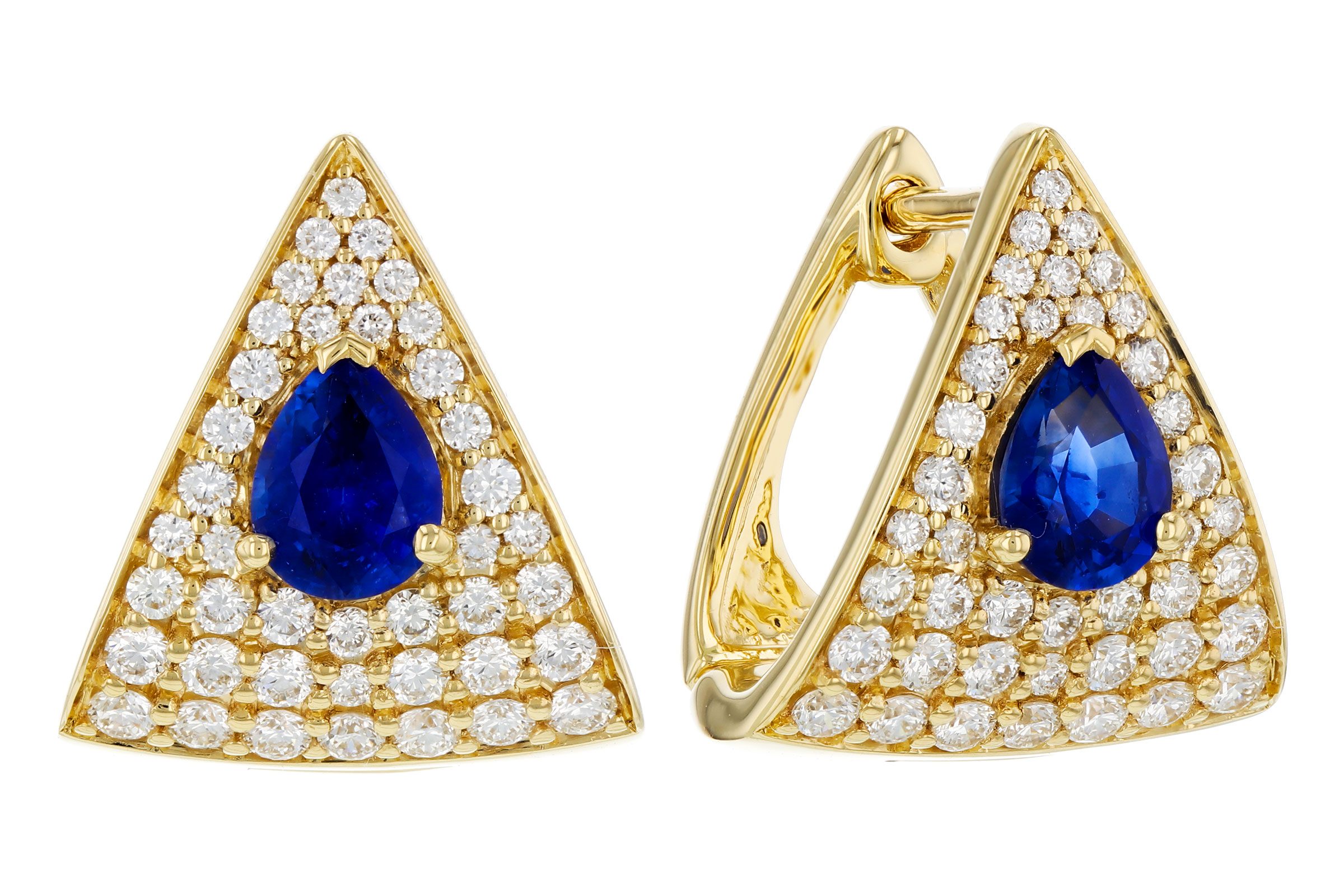 L312-20799: EARRINGS .65 TW SAPPHIRE 1.20 TGW (5x4MM SA)