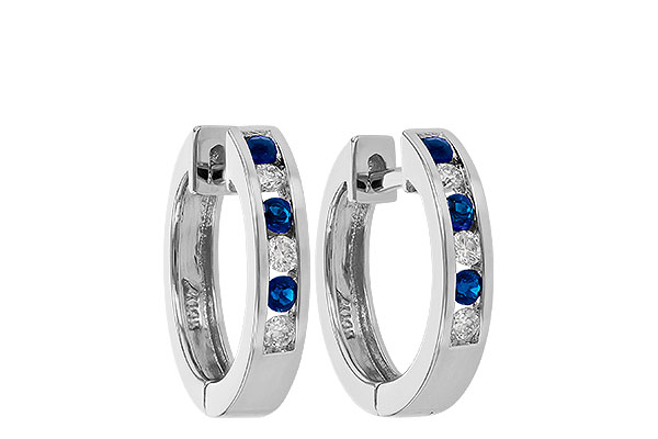 M037-67099: EARRINGS .16 SAPP .26 TGW