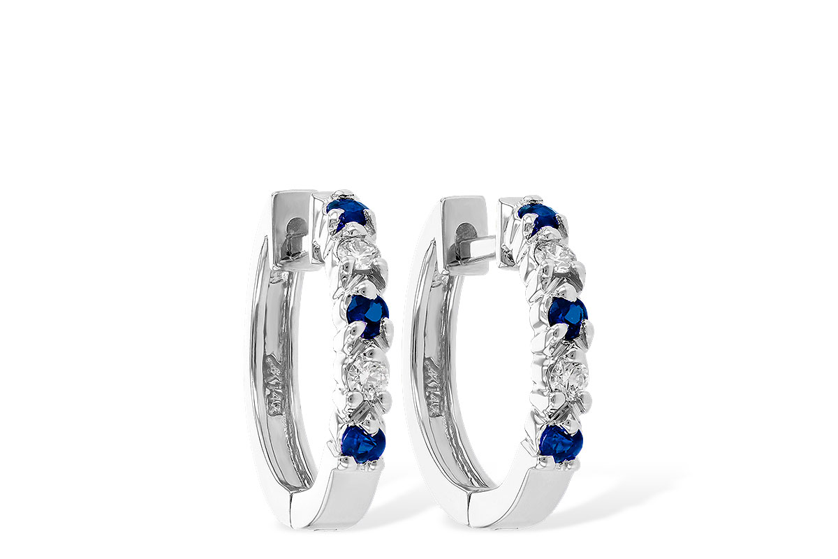 M037-67117: EARRINGS .17 SAPP .26 TGW