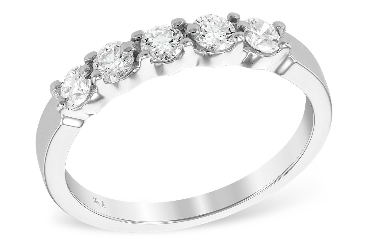 M222-22571: LDS DIA WED RG .50 TW (5 STONES)