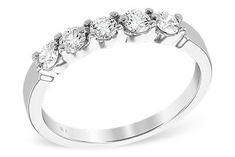 M222-22571: LDS DIA WED RG .50 TW (5 STONES)