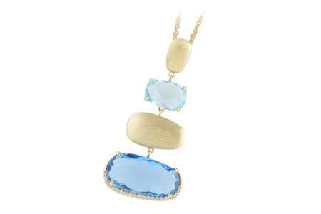 M224-92608: NECK 13.75 BLUE TOPAZ 13.87 TGW