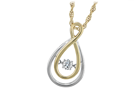 M224-99826: NECKLACE .14 BR (YG TRIM)