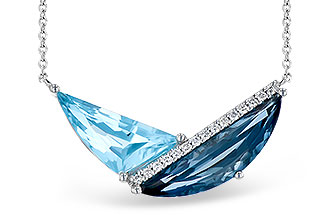 M309-48971: NECK 4.66 BLUE TOPAZ 4.75 TGW (18")