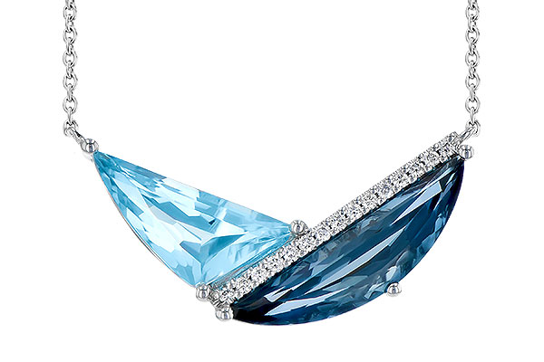 M309-48971: NECK 4.66 BLUE TOPAZ 4.75 TGW (18")