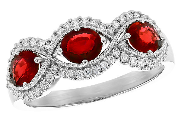 M309-49880: LDS WED RG 1.10 TW RUBY 1.35 TGW (6x4MM RUBY)