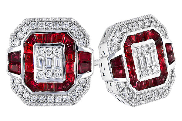 M309-52580: EARR .80 RUBY TW 1.05 TGW