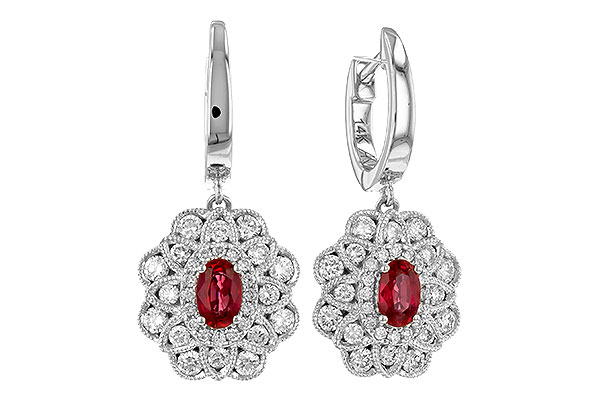 M310-44399: EARR .56 TW RUBY 1.30 TGW (5x3MM RUBY)