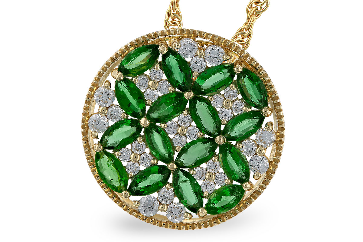 M311-29908: NECK 1.02 EMERALD TW 1.32 TGW