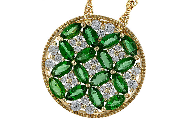 M311-29908: NECK 1.02 EMERALD TW 1.32 TGW