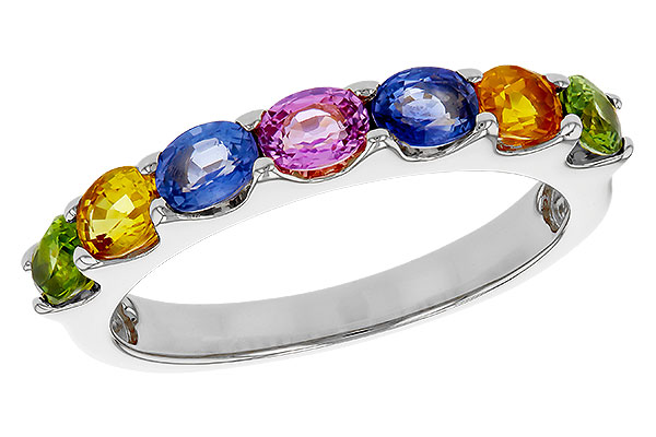 M311-30762: LDS WED RG 1.54 TW MULTI-COLOR SAPPHIRE