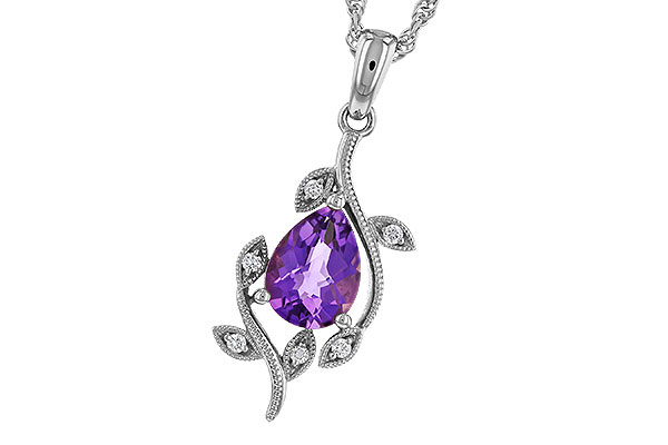 M311-30780: NECKLACE .88 AMETHYST .93 TGW (8x6MM AMY)