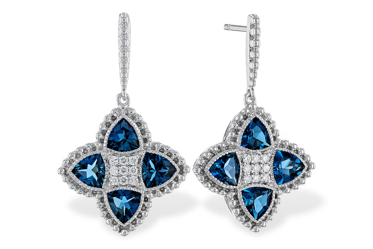 M311-32562: EARRINGS 1.73 LONDON BLUE TOPAZ 1.82 TGW