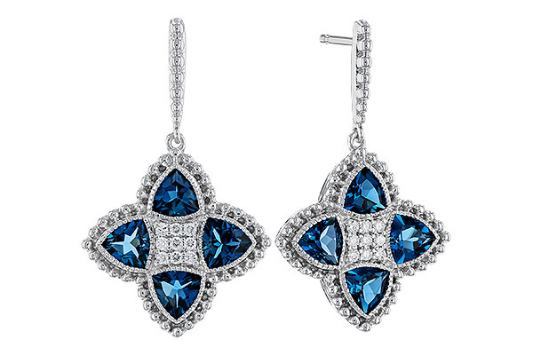 M311-32562: EARRINGS 1.73 LONDON BLUE TOPAZ 1.82 TGW