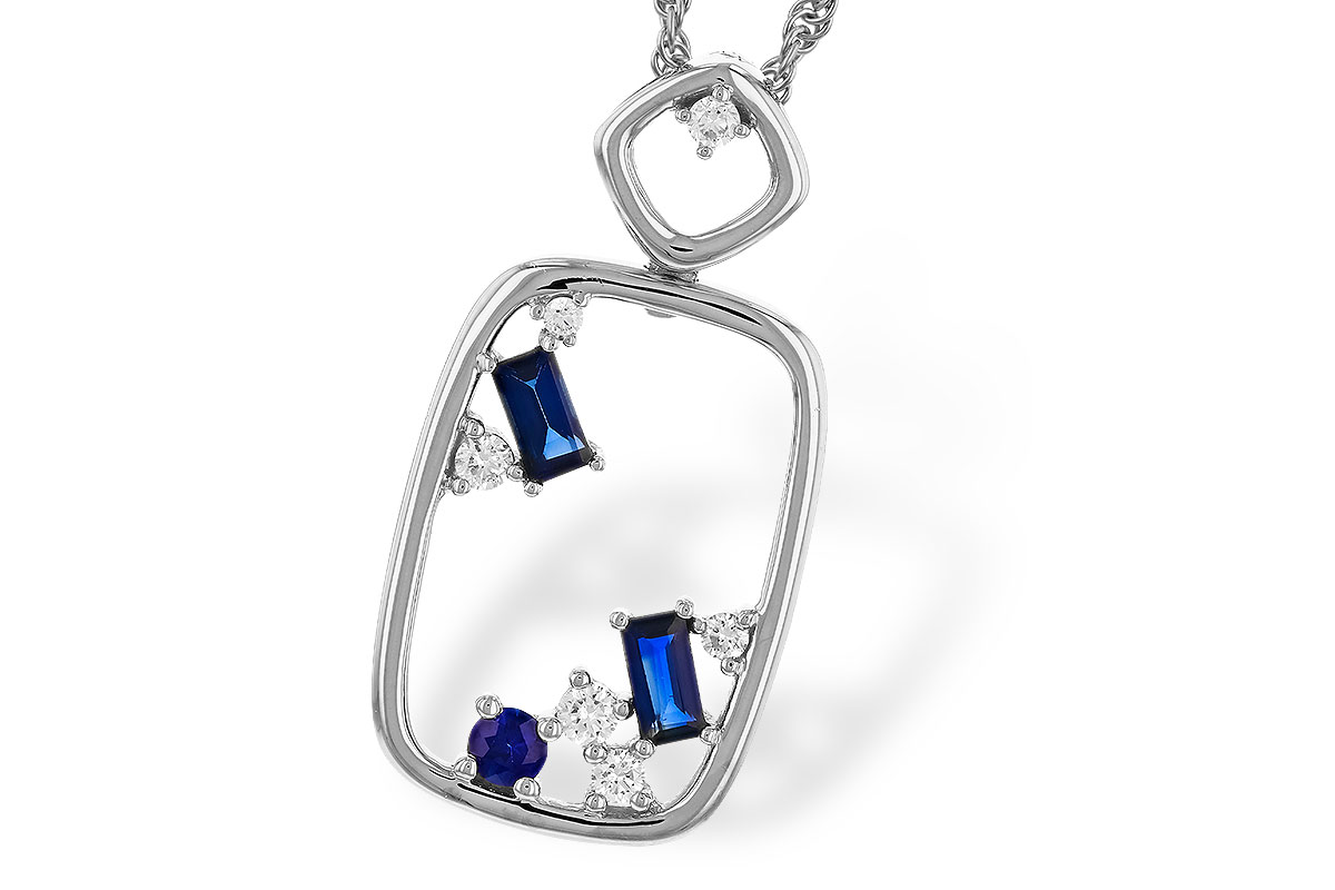 M311-33499: NECKLACE .35 TW SAPPHIRE .46 TGW