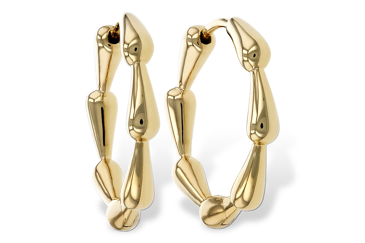 M311-33508: GOLD EARRINGS (21MM)