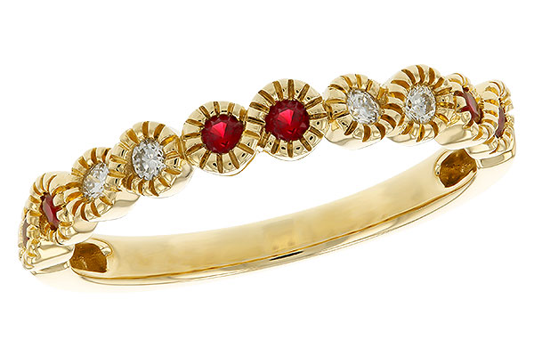 M311-34435: LDS WED RG .16 TW RUBY .25 TGW