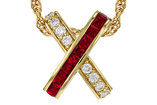 M311-36208: NECKLACE .53 TW RUBY .70 TGW