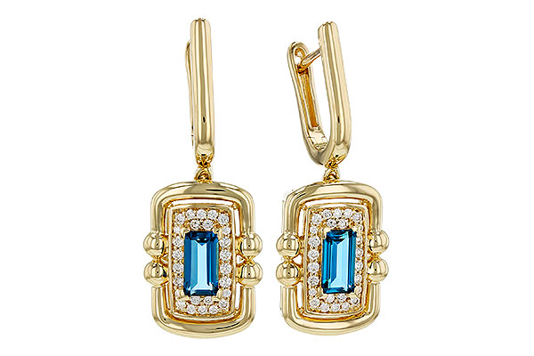 M312-18962: EARR .82 TW LONDON BLUE TOPAZ 1.00 TGW (6x3MM LBT)